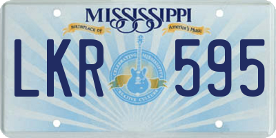 MS license plate LKR595
