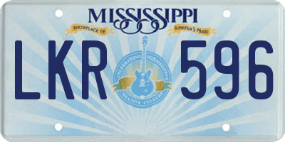 MS license plate LKR596