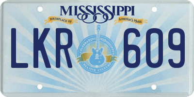 MS license plate LKR609