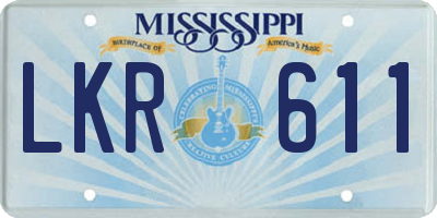 MS license plate LKR611