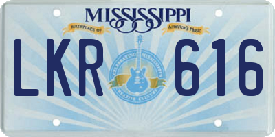 MS license plate LKR616