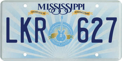 MS license plate LKR627