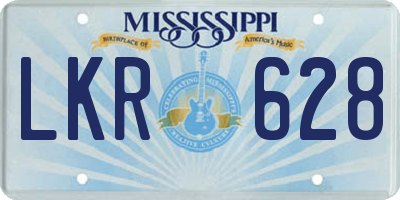 MS license plate LKR628