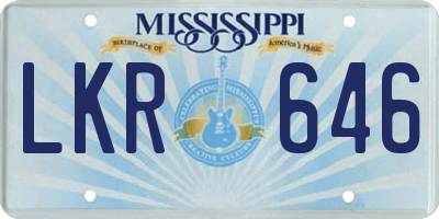 MS license plate LKR646
