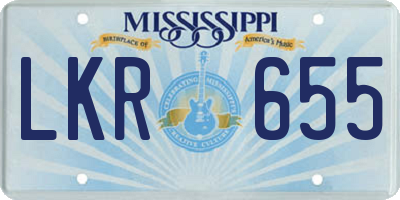 MS license plate LKR655