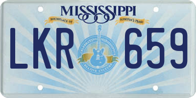MS license plate LKR659