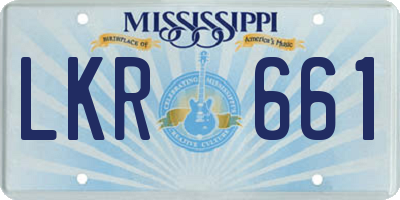 MS license plate LKR661