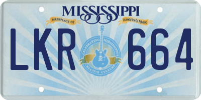 MS license plate LKR664