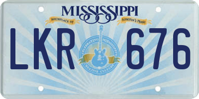 MS license plate LKR676