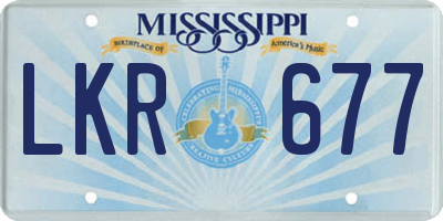 MS license plate LKR677