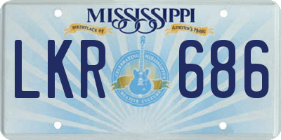 MS license plate LKR686