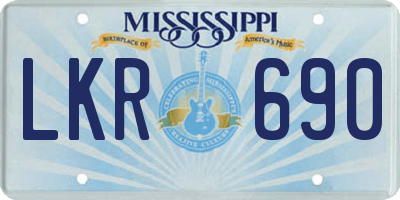 MS license plate LKR690
