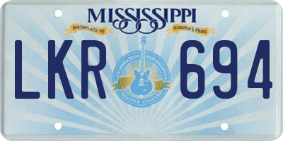 MS license plate LKR694