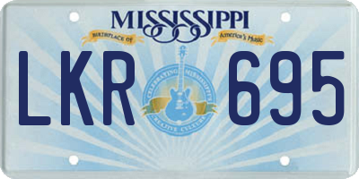 MS license plate LKR695