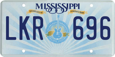 MS license plate LKR696