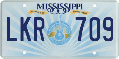 MS license plate LKR709