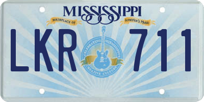MS license plate LKR711