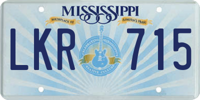 MS license plate LKR715