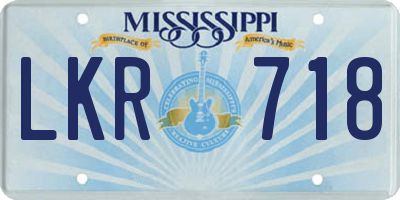 MS license plate LKR718