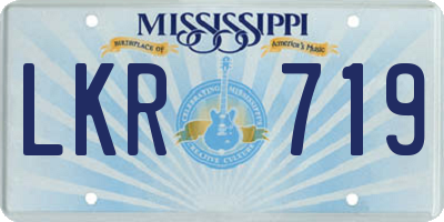 MS license plate LKR719