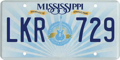 MS license plate LKR729