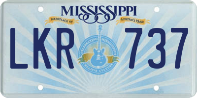 MS license plate LKR737