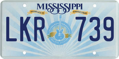 MS license plate LKR739
