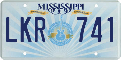 MS license plate LKR741