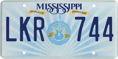 MS license plate LKR744