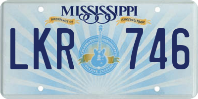 MS license plate LKR746