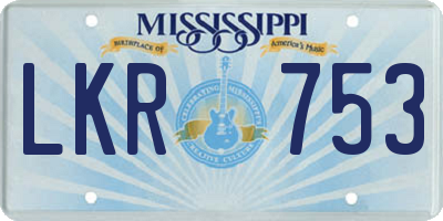 MS license plate LKR753