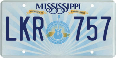MS license plate LKR757
