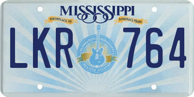 MS license plate LKR764