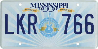 MS license plate LKR766