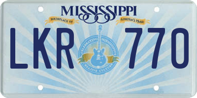 MS license plate LKR770