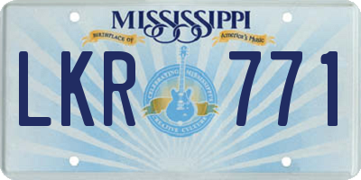 MS license plate LKR771