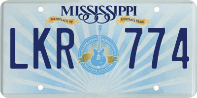 MS license plate LKR774