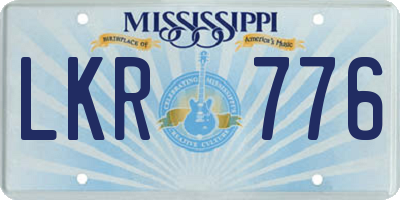 MS license plate LKR776