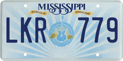 MS license plate LKR779
