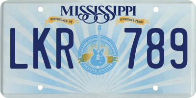MS license plate LKR789