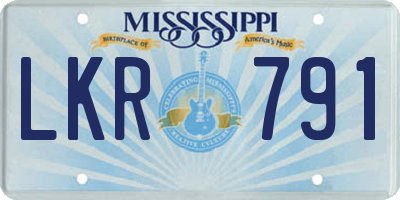MS license plate LKR791
