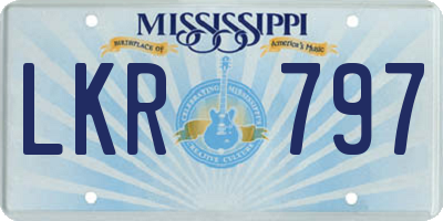 MS license plate LKR797