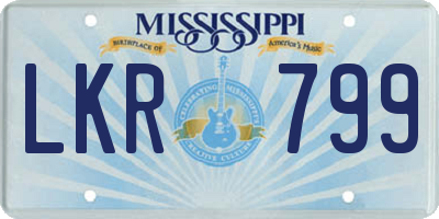 MS license plate LKR799
