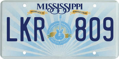 MS license plate LKR809