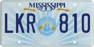 MS license plate LKR810