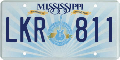 MS license plate LKR811