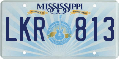 MS license plate LKR813