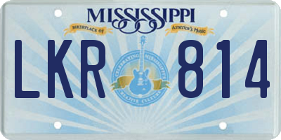 MS license plate LKR814