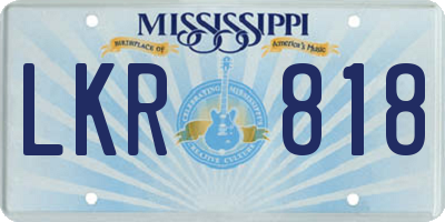 MS license plate LKR818