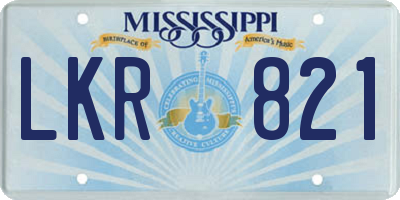 MS license plate LKR821